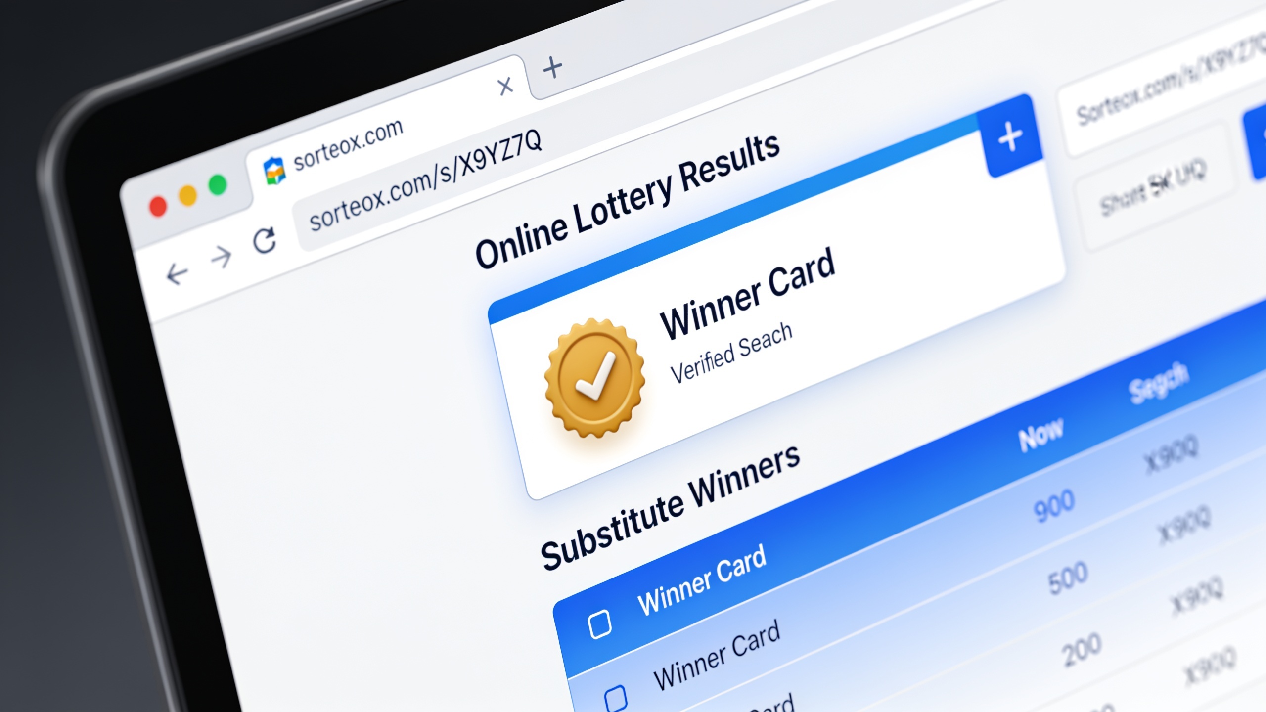 Captura de un acta de sorteo inmutable de Sorteox con ganador y suplentes.